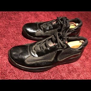 Prada America’s Cup Black Patent Leather Authentic